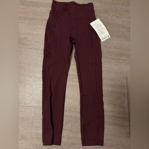 COPY - Burgundy High-Waisted Leggings